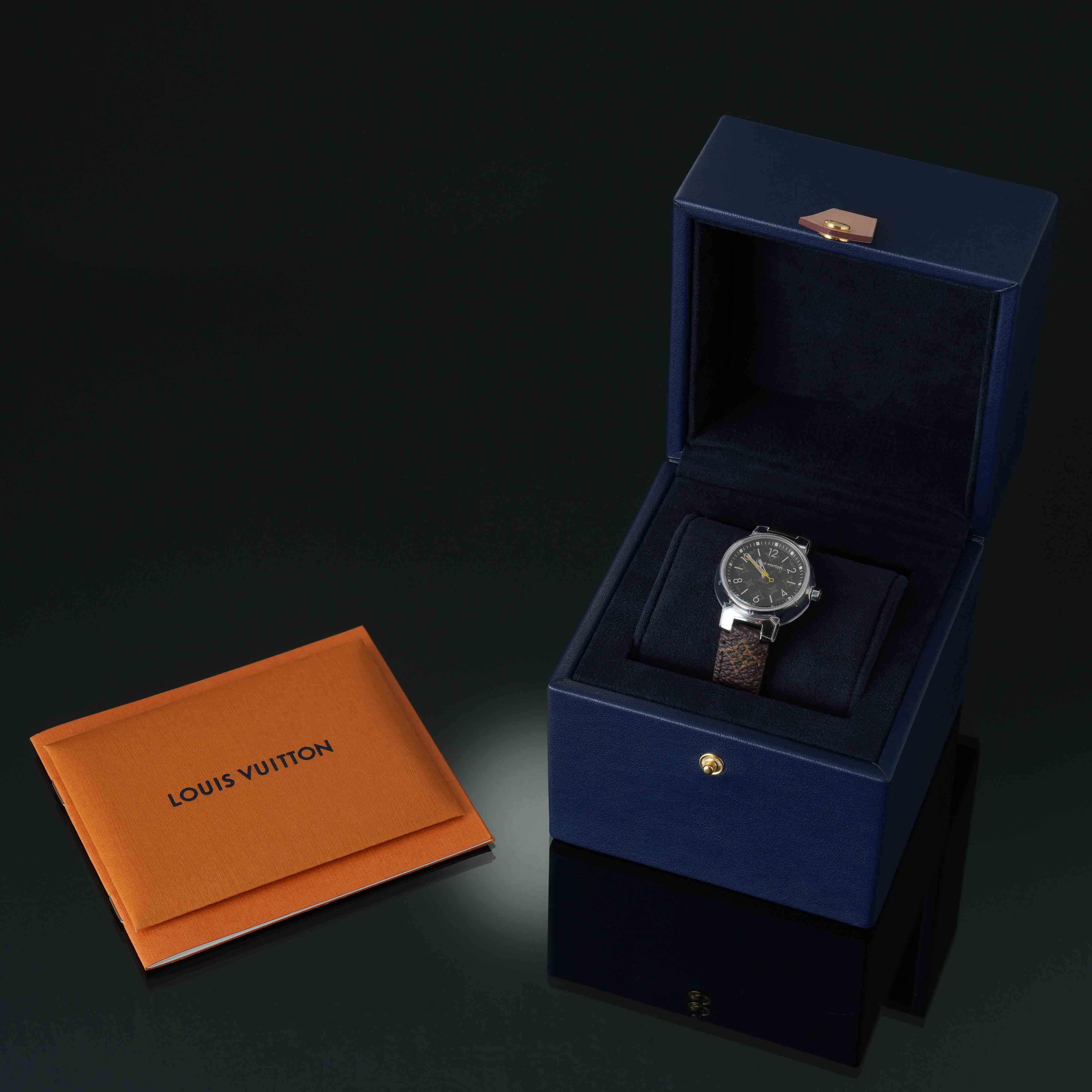 LOUIS VUITTON(NEW)루이비통 QA070Z 모노그램 땅부르 쿼츠 시계 NEW PRODUCT(새상품)